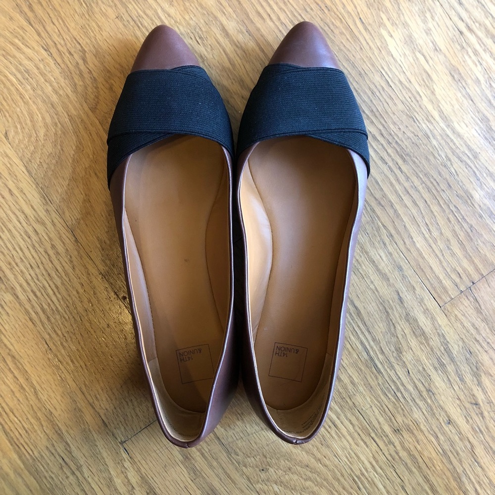 14th & Union Alexis Flat (Cognac) Sz 5.5, like new